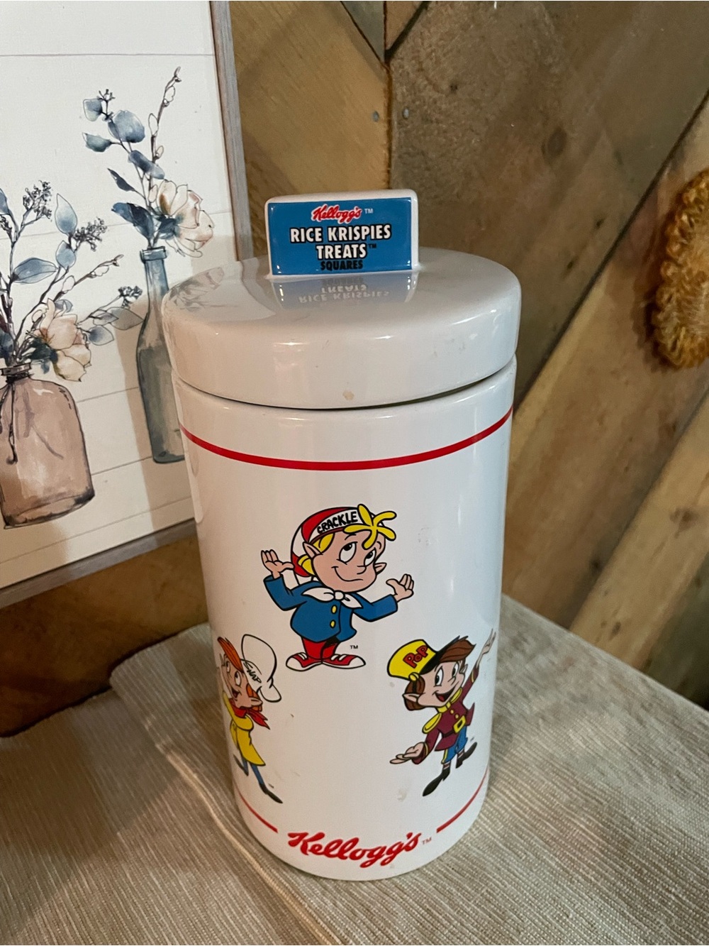 Kellogg's White Rice Krispies Treats Ceramic Storage Canister